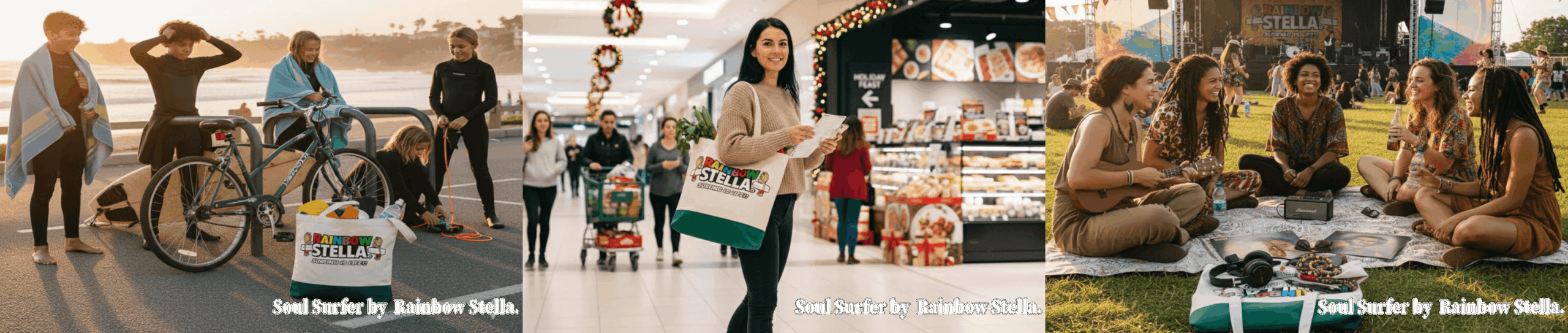 Rainbow Stella. オリジナルロゴ入りトートバッグ