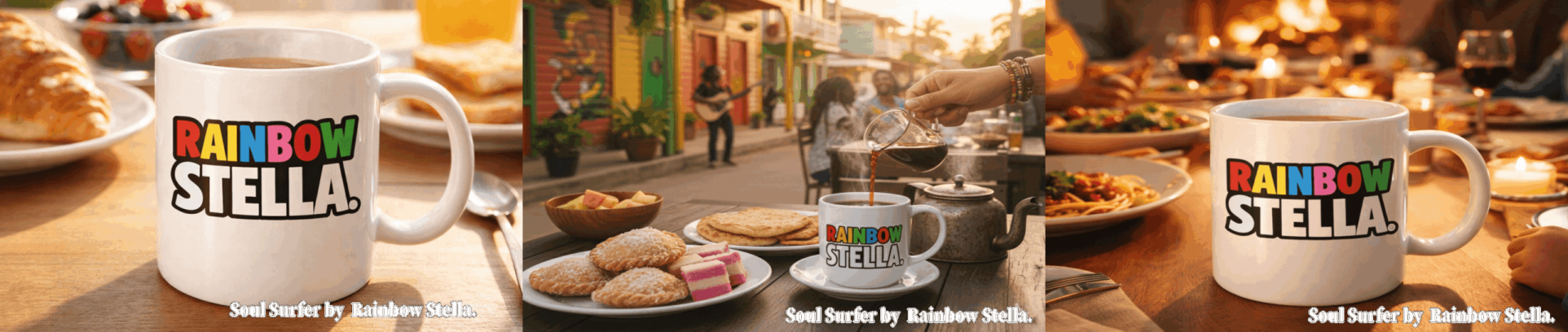 Rainbow Stella. オリジナルイラストのマグカップ